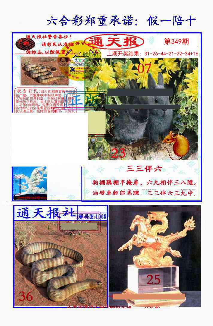 349期假一陪十通天报[图]