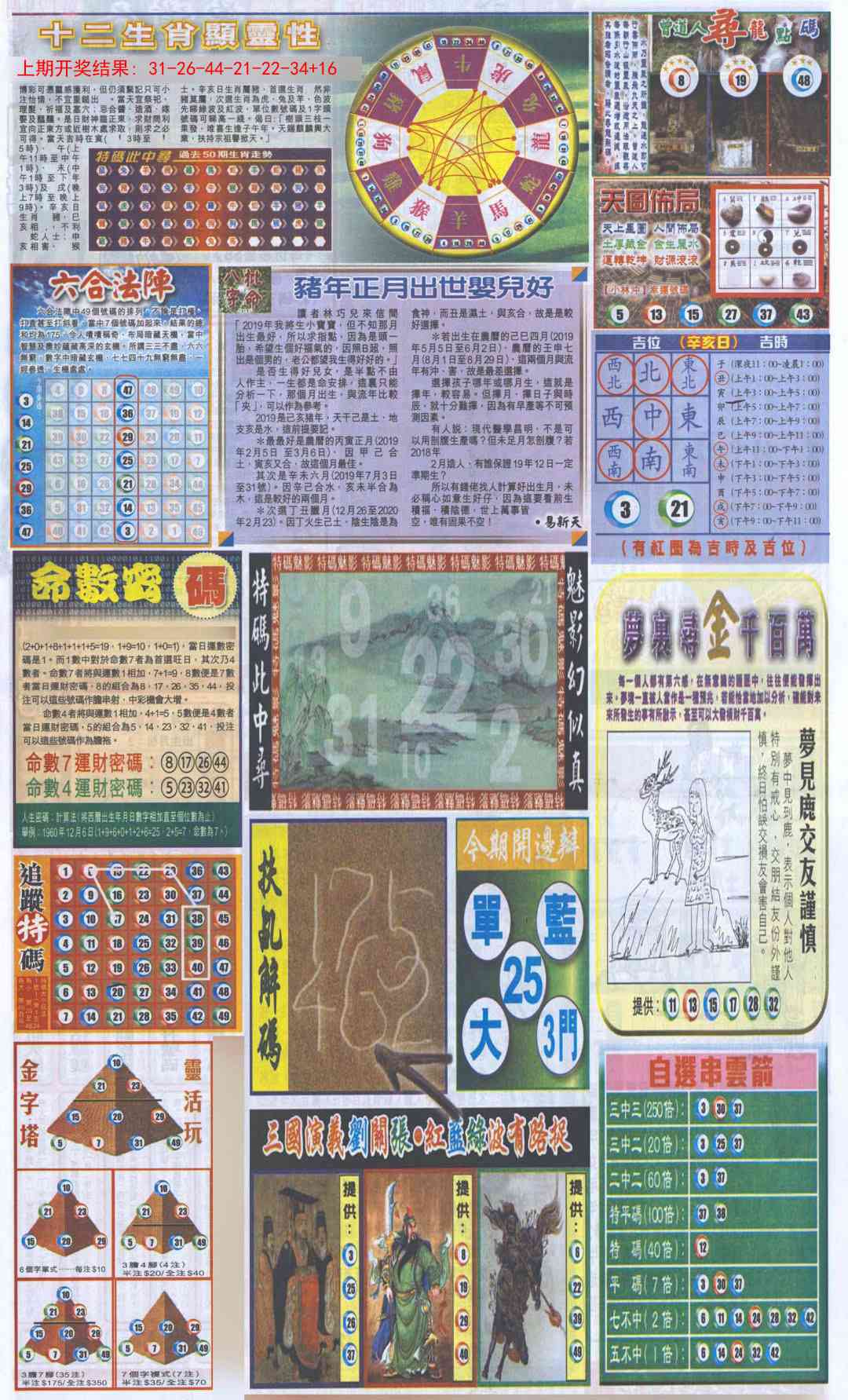 349期新报跑狗-2(背面)[图]