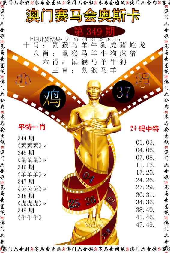 349期新奥斯卡[图]